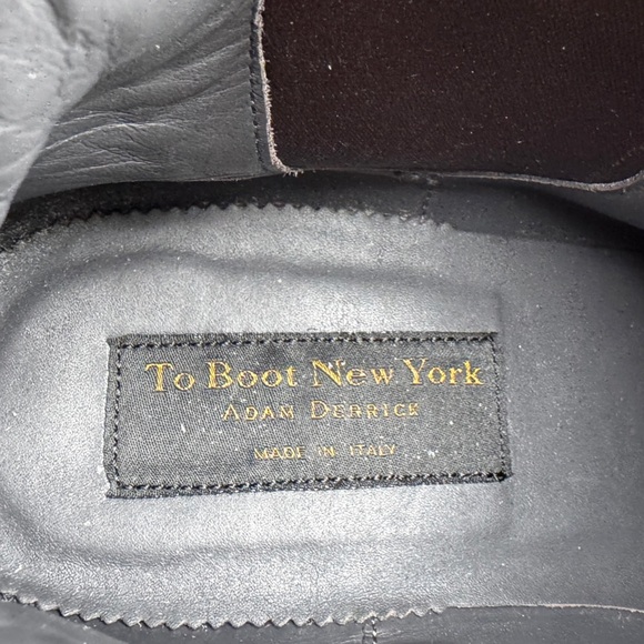 To Boot New York Adam Derrick Black Leather Chelsea Boots Men’s 11 Made in Italy main image 4